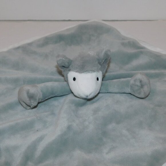 Teddykompaniet Diinglisar Gray White Plush Llama Security Blanket Baby lovey - Picture 3 of 6